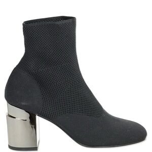Robert Clergerie Black Boots with Metallic Heel